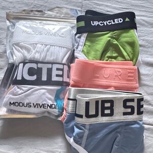 Men's Boxer Briefs Set - White, Green, Pink, Blue